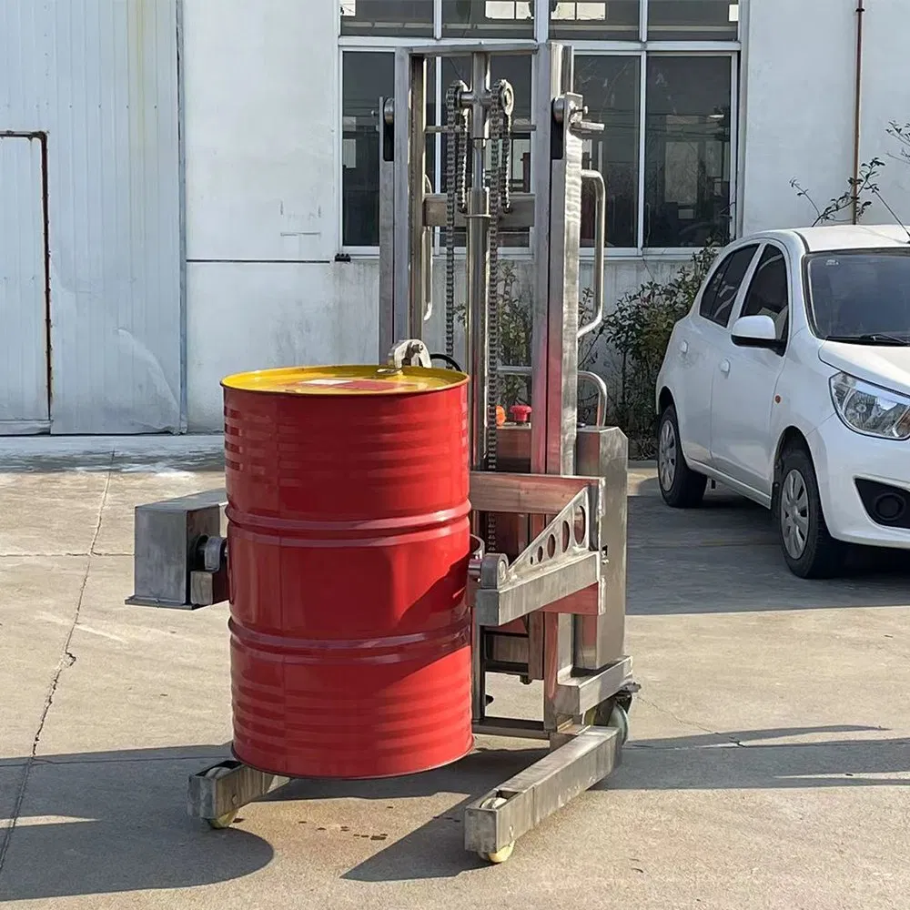 Oil Stacker 350kg Hydraulic Vertical Drum Lifter Automatic Drum Tilter for Lifter Drum