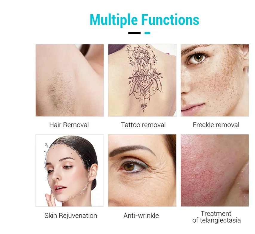 Máquina de Depilação a Laser de Diodo Multi Comprimento Remoção de Cabelo a Laser Remoção de Tatuagem