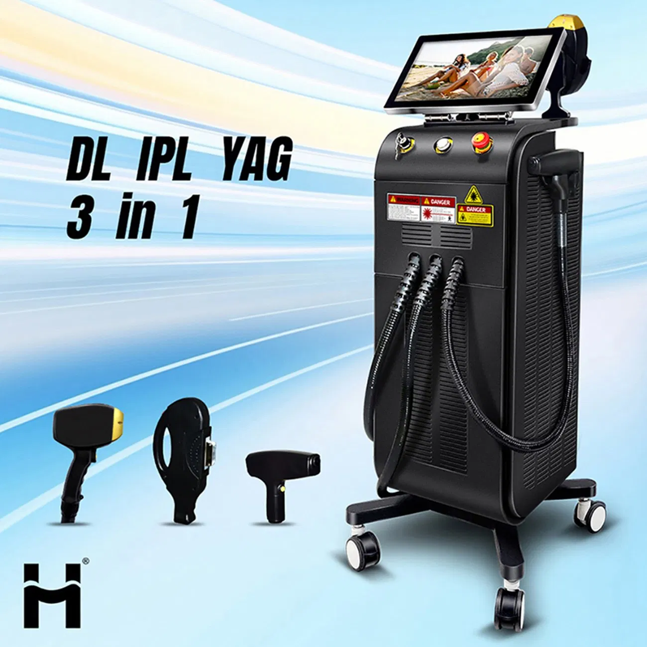 Máquina de Depilação a Laser Diode Multifuncional IPL ND YAG Equipamento de Beleza para Remoção de Cabelo Remoção de Tatuagem Rejuvenescimento da Pele Máquina de Salão 20