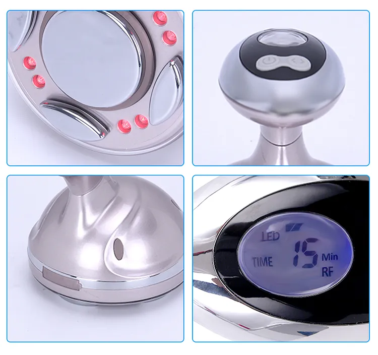 Dispositivo de salão de estética portátil LED EMS massageador para lifting facial, RF para firmeza da pele, ultrassom e equipamento de beleza infravermelho para uso doméstico