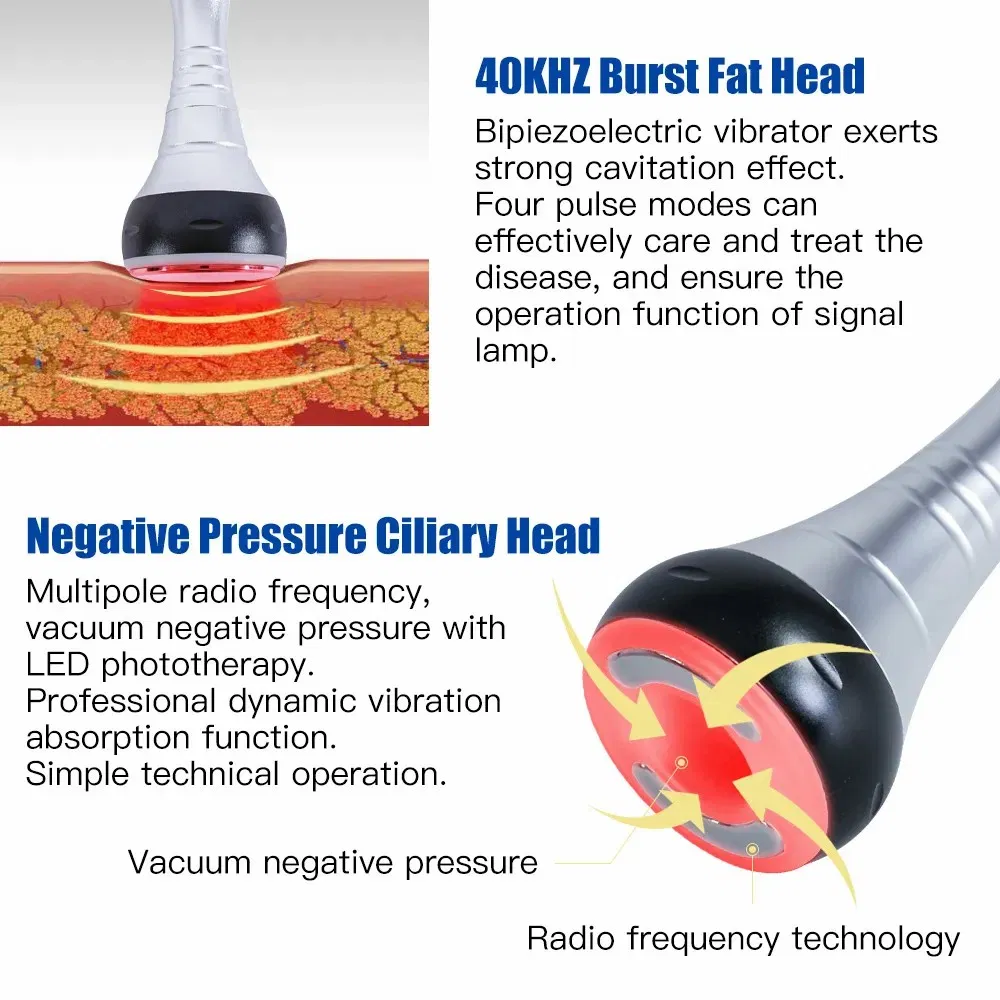 Máquina de Lipolaser de Cavitação Ofan 9 En 1 Máquina de Perda de Peso Anti Celulite de Frequência de Rádio