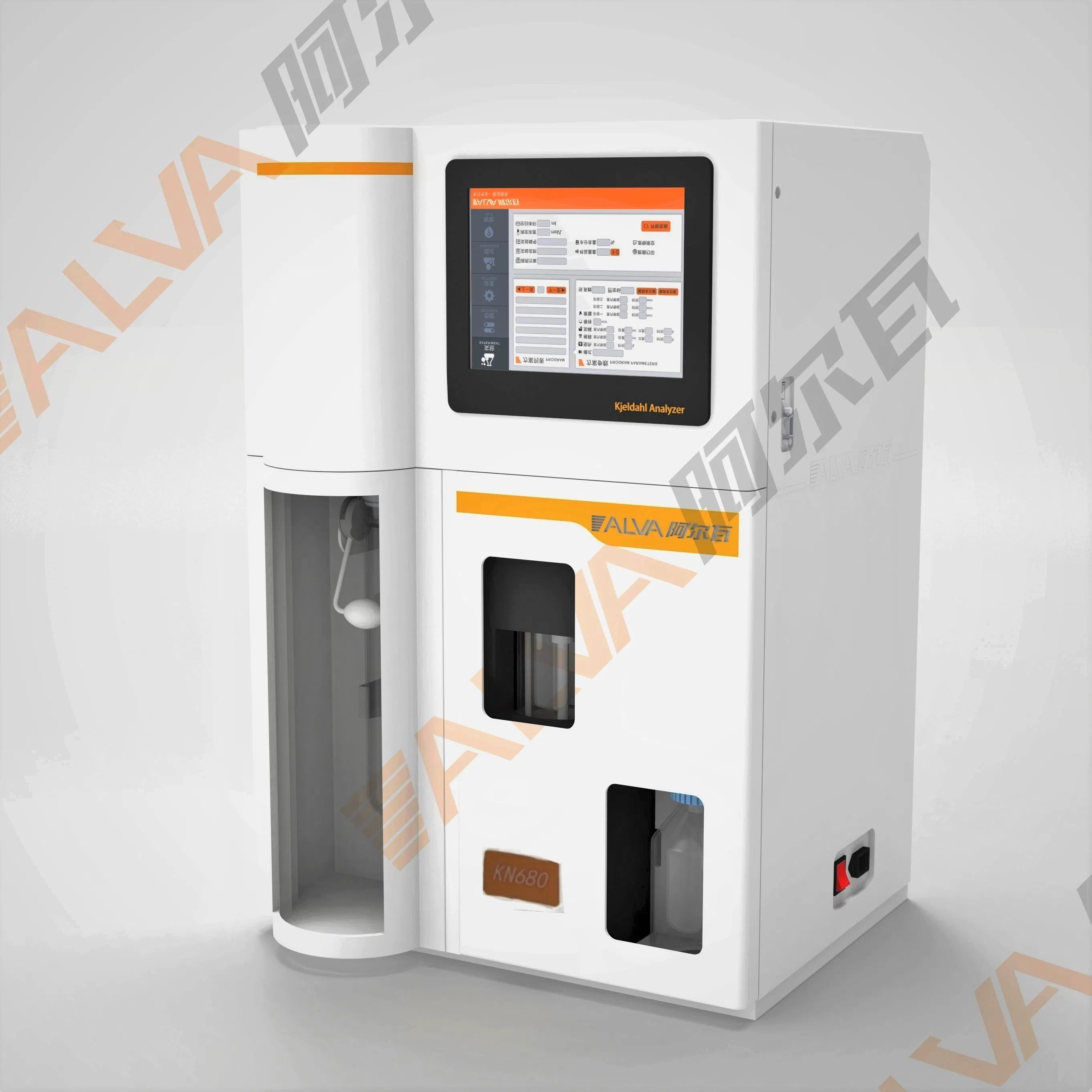 Analisador de Nitrogênio Kjeldahl Kd680: Equipamento Analítico de Laboratório para Detecção de Conteúdo de Proteína (N) em Amostras de Alimentos, Cereais, Água e Solo