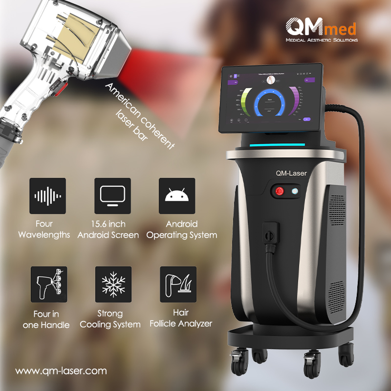 Máquina de Análise de Pele para Remoção de Pelos Faciais a Laser de Diodo 2026 1600W Máquina de Remoção de Pelos Corporais Permanente a Laser de Diodo