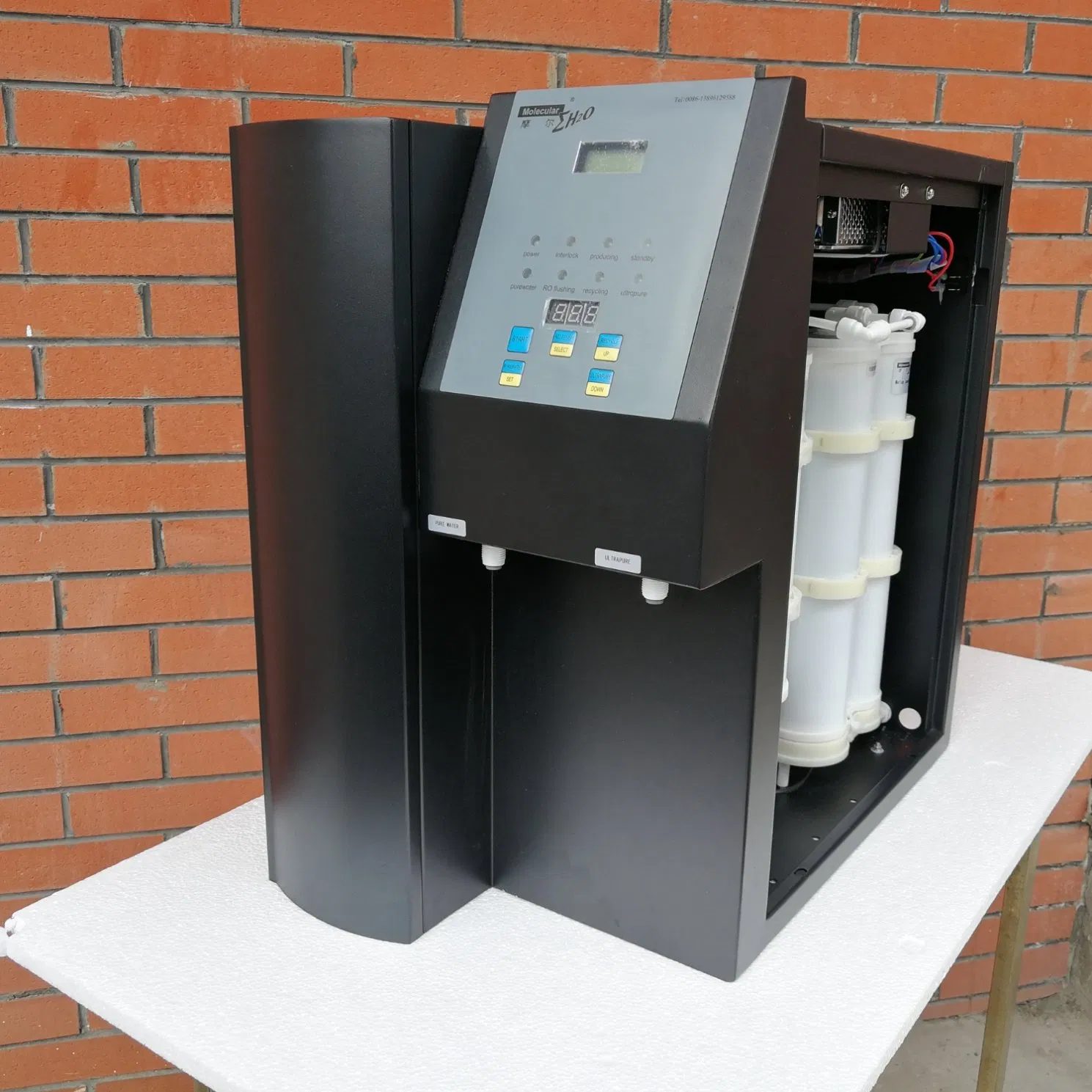 Equipamento de Água de Laboratório Analítico 18.2 Tipo 1 Purificador de Água Ultrapura PLC