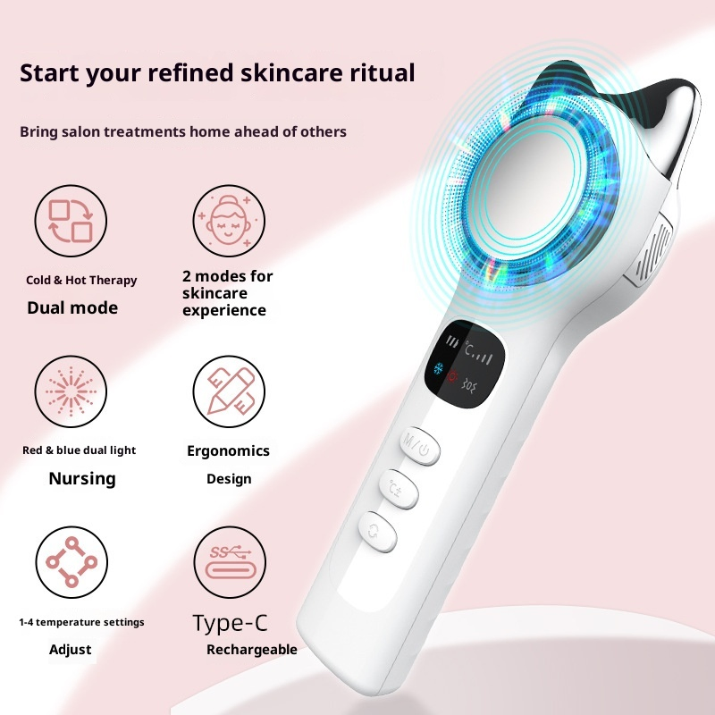 Aquecimento e Resfriamento Alternados Refinam os Poros Dispositivo de Beleza Elétrico para Cuidados com a Pele Dispositivo de Firmamento Facial Massageador Facial