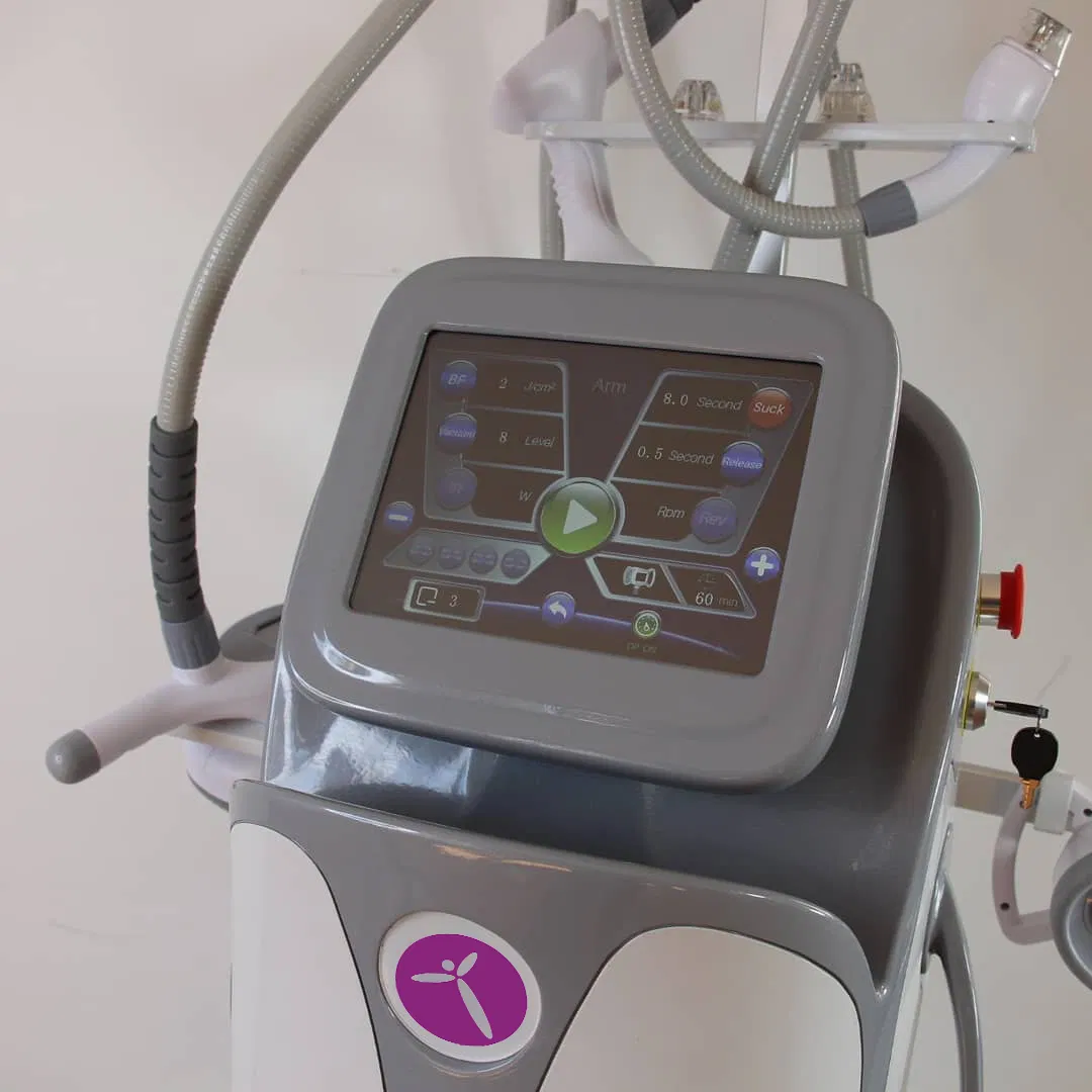 Máquina de Contorno Corporal Multifuncional com Função de Massagem a Vácuo, RF, Cavitação e Aperto da Pele