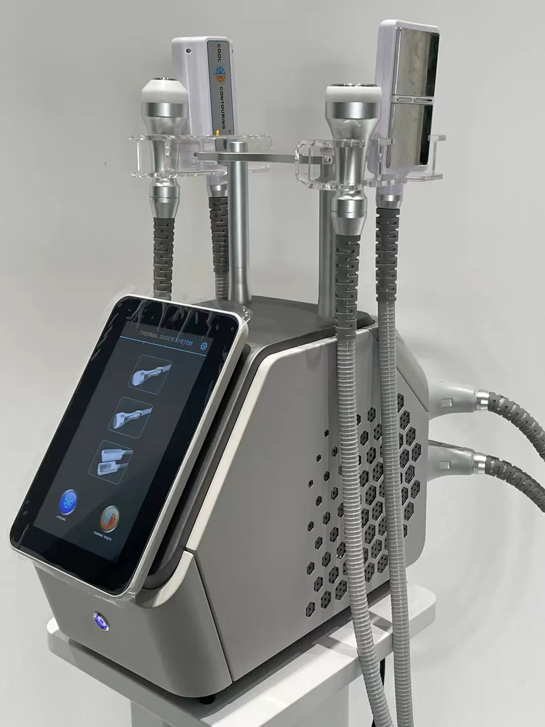 4 Manipular Cabeçotes de Congelamento de Celulite Fria e Quente 360 Máquina de Criolipólise Cryoskin 4.0 Máquina de T Shock para Criotonificação e Crioterapia Facial