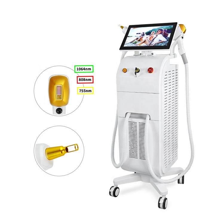 4 em 1 Equipamento de Beleza para Remoção de Pelo a Laser Diode, Pico Laser, IPL e ND YAG