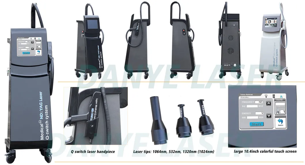 Equipamento de Salão para Remoção de Tatuagem a Laser Q Switch ND YAG