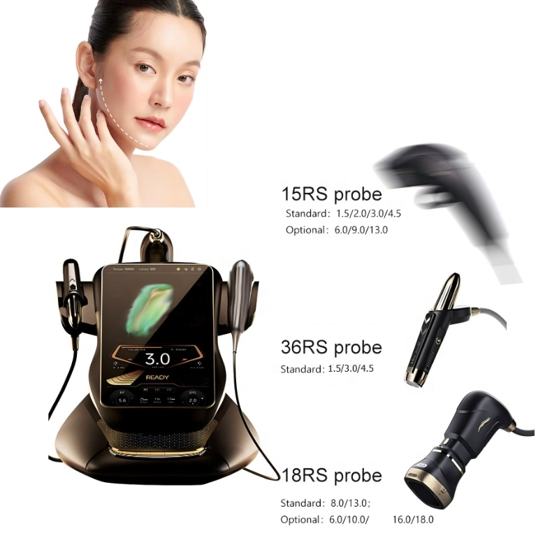 Máquina Portátil de Lifting Corporal Anti Envelhecimento Rejuvenescimento Facial Remoção de Linhas Corporais Equipamento de SPA com 10 Cabeçotes