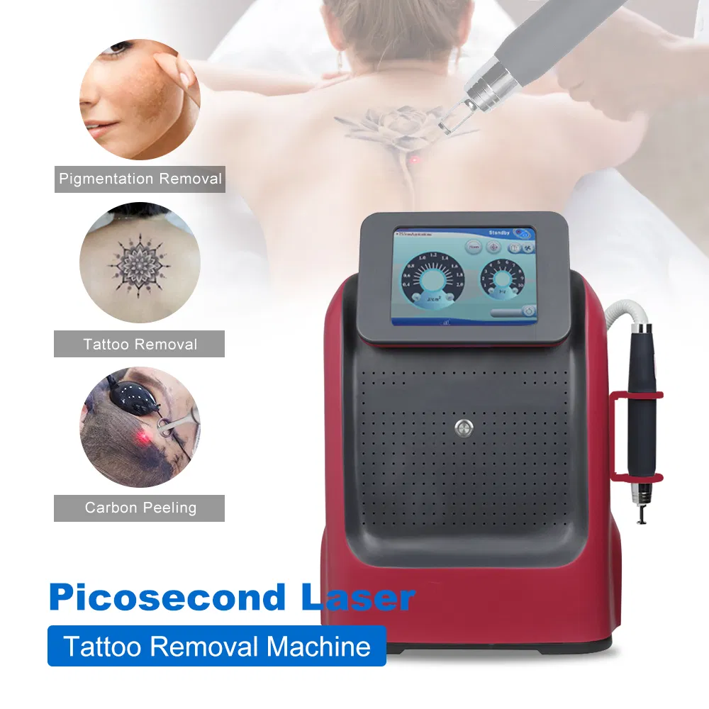 Máquina portátil de laser picosegundo ND YAG com Q-Switch para remoção de tatuagens, clareamento da pele e remoção de rugas, equipamento de beleza