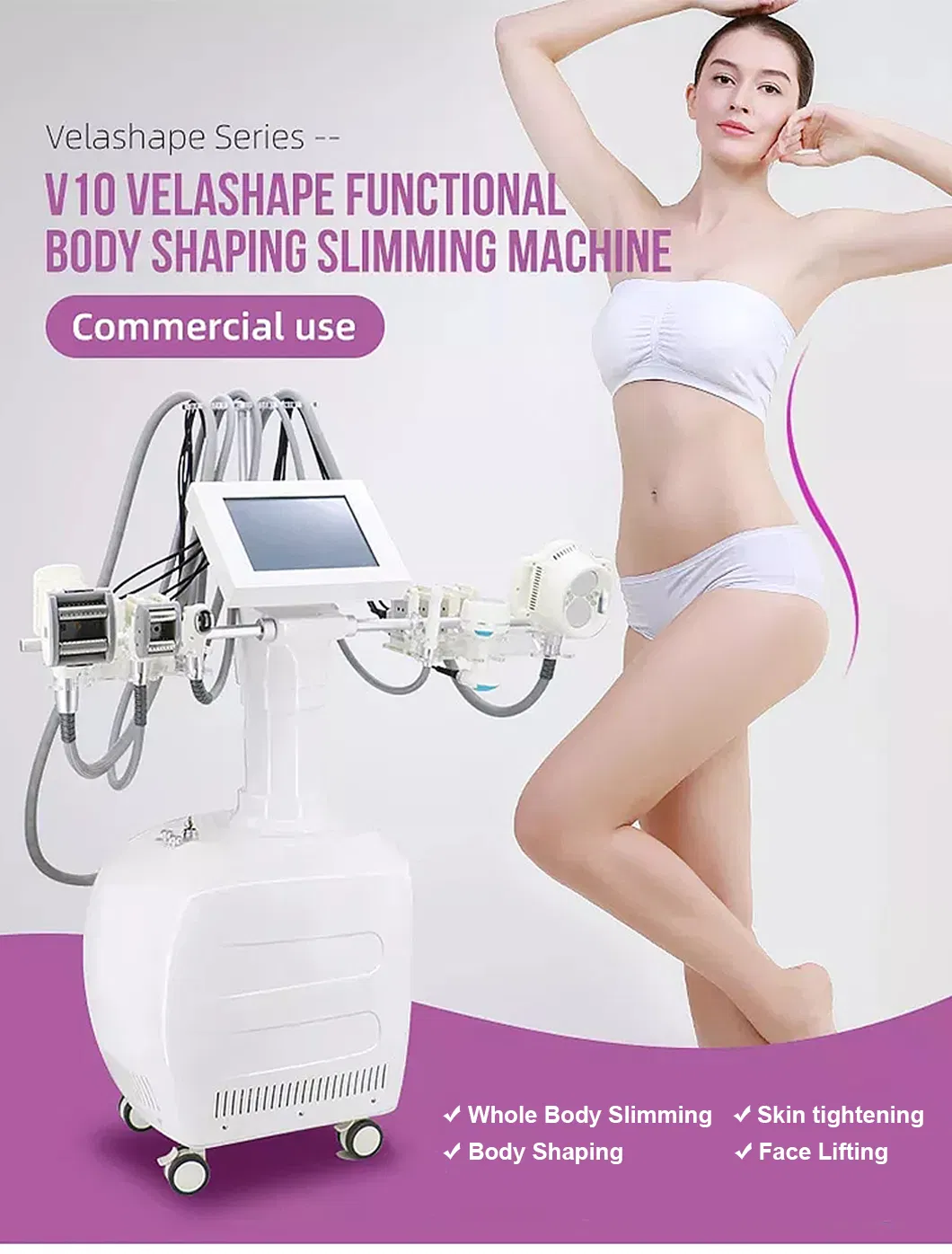 Máquina Profissional de Remoção de Celulite por Cavitação a Vácuo e Radiofrequência para Modelagem Corporal e Emagrecimento