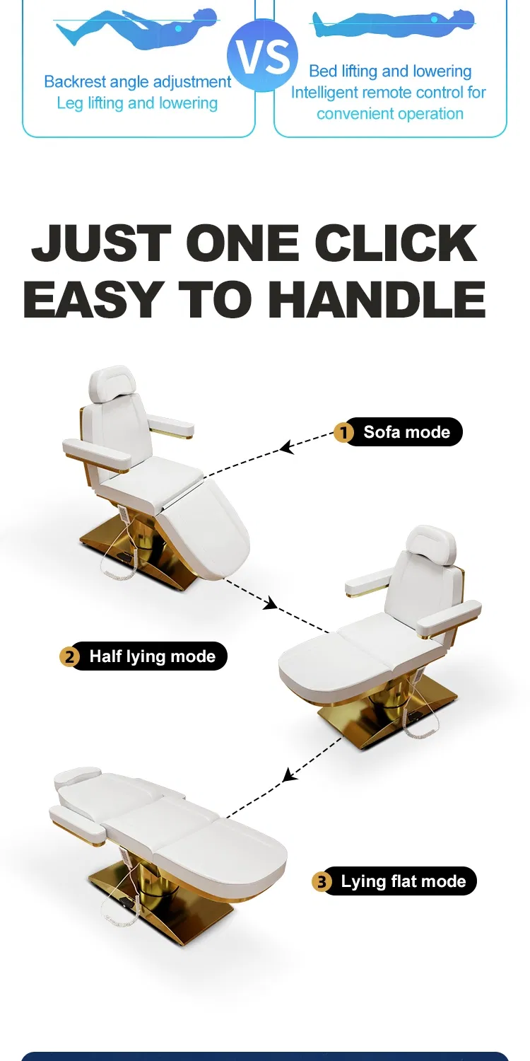 Equipamento de Massagem SPA Novo Estilo com Reclinação Hidráulica para Salão