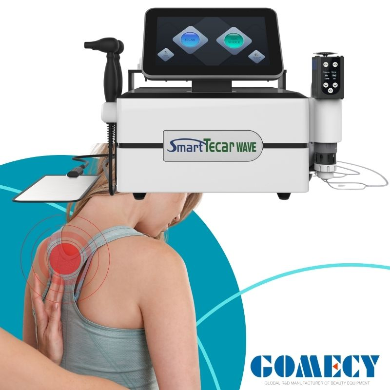 Profissional 3 em 1 Dispositivo de Fisioterapia com EMS e Ondas de Choque