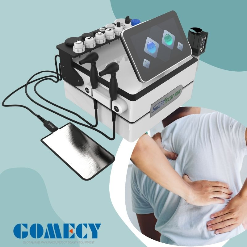 Profissional 3 em 1 Dispositivo de Fisioterapia com EMS e Ondas de Choque