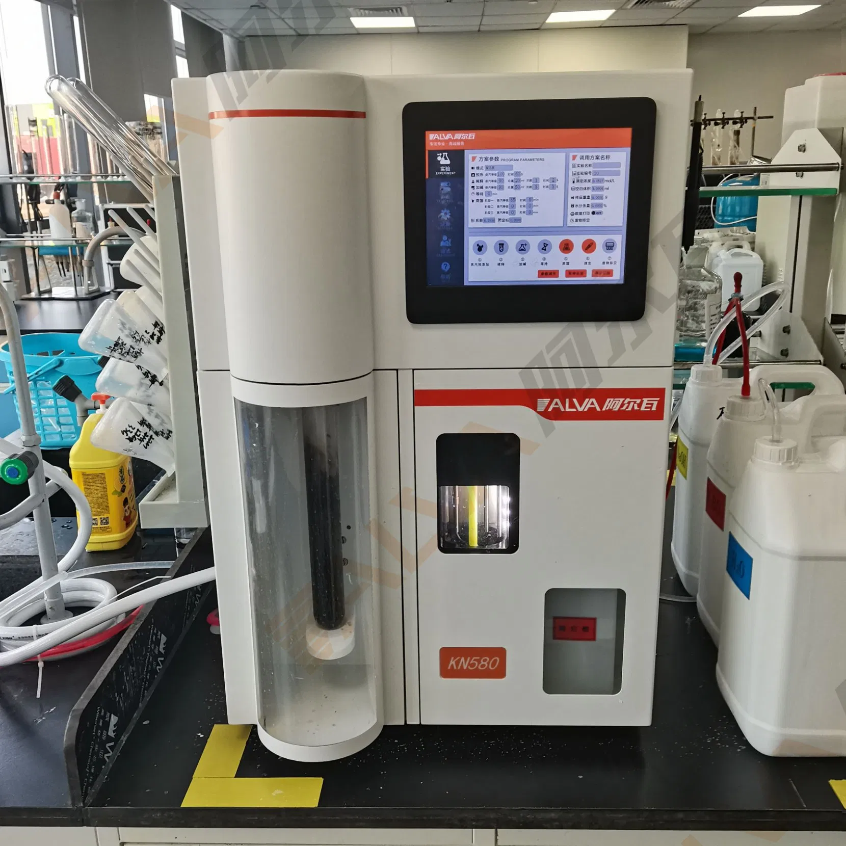 Kd580 Analisador de Nitrogênio Kjeldahl: Equipamento Analítico Totalmente Automático de Titulação para Medição Precisa de Proteínas na Avaliação da Qualidade da Água, Análise do Solo