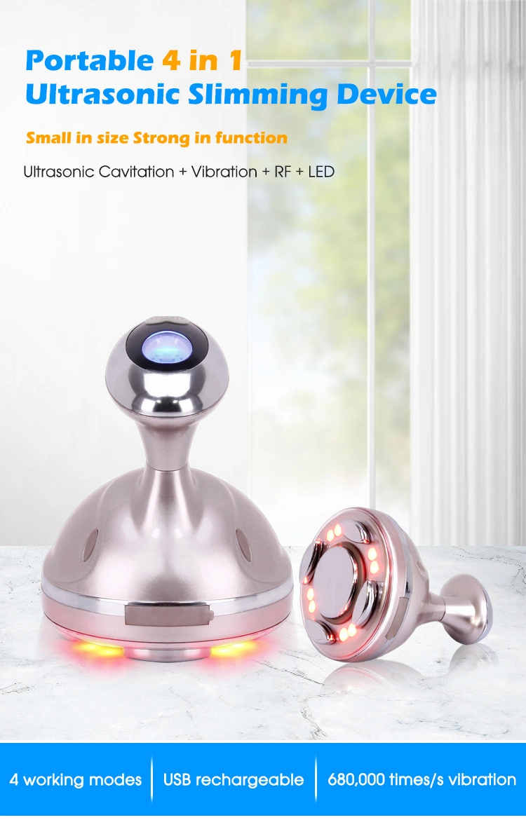 Dispositivo de salão de estética portátil LED EMS massageador para lifting facial, RF para firmeza da pele, ultrassom e equipamento de beleza infravermelho para uso doméstico