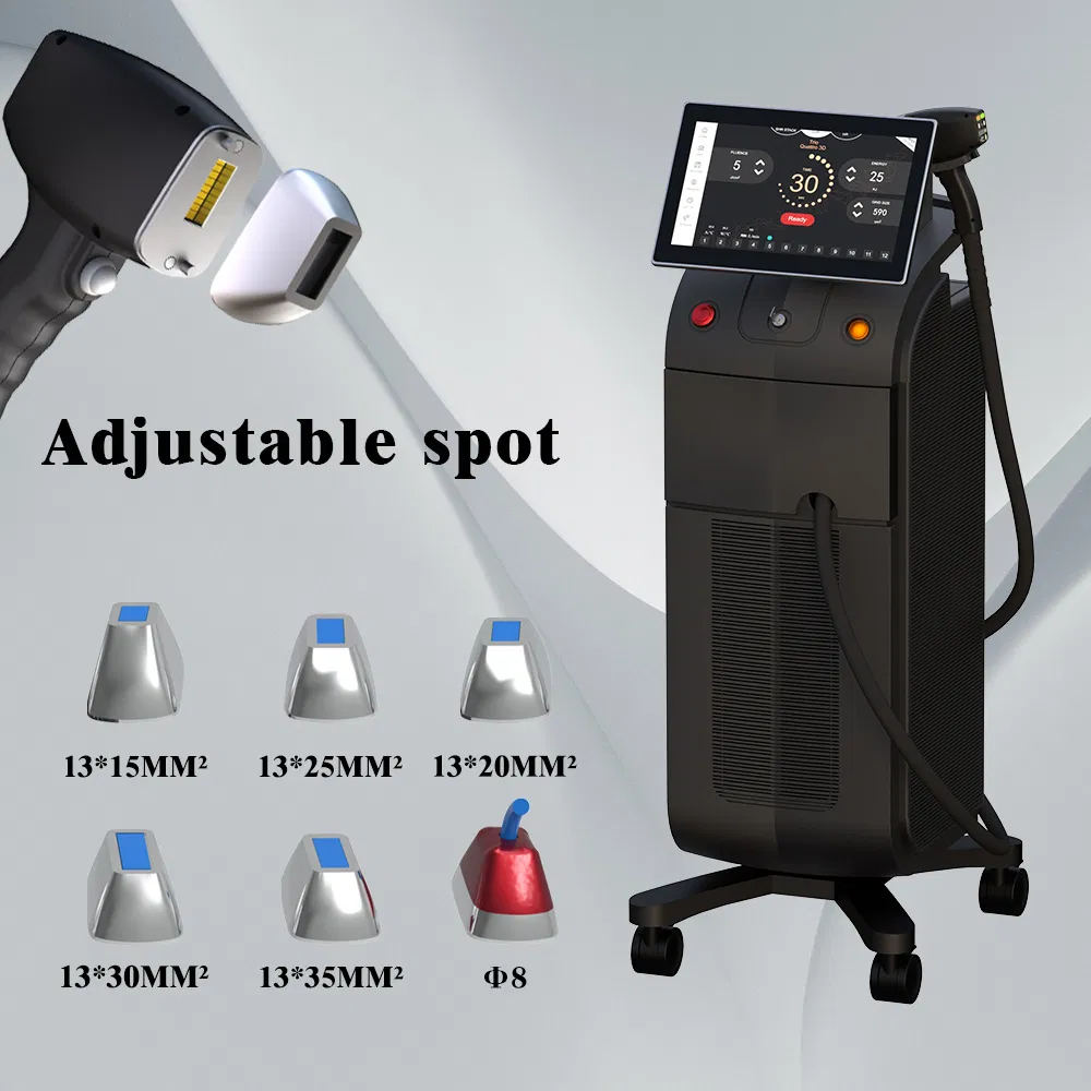 2024 Equipamento de Laser Diodo Trio para Remoção de Cabelo para Salões de Beleza, Spas e Uso em Clínicas 3000W Alta Potência 2000W 1800W 1600W 1200W 1000W Opção