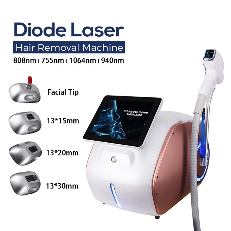 Equipamento de Remoção de Pelo a Laser de Diodo 4 Comprimentos de Onda 1200W 2000W Melhor para Salão SPA Clínica Vendedor Global