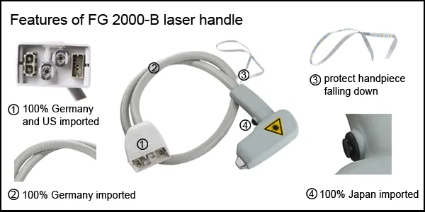 Equipamento de Salão Portátil Laser Diodo para Máquina de Remoção de Cabelo - Vista Lateral