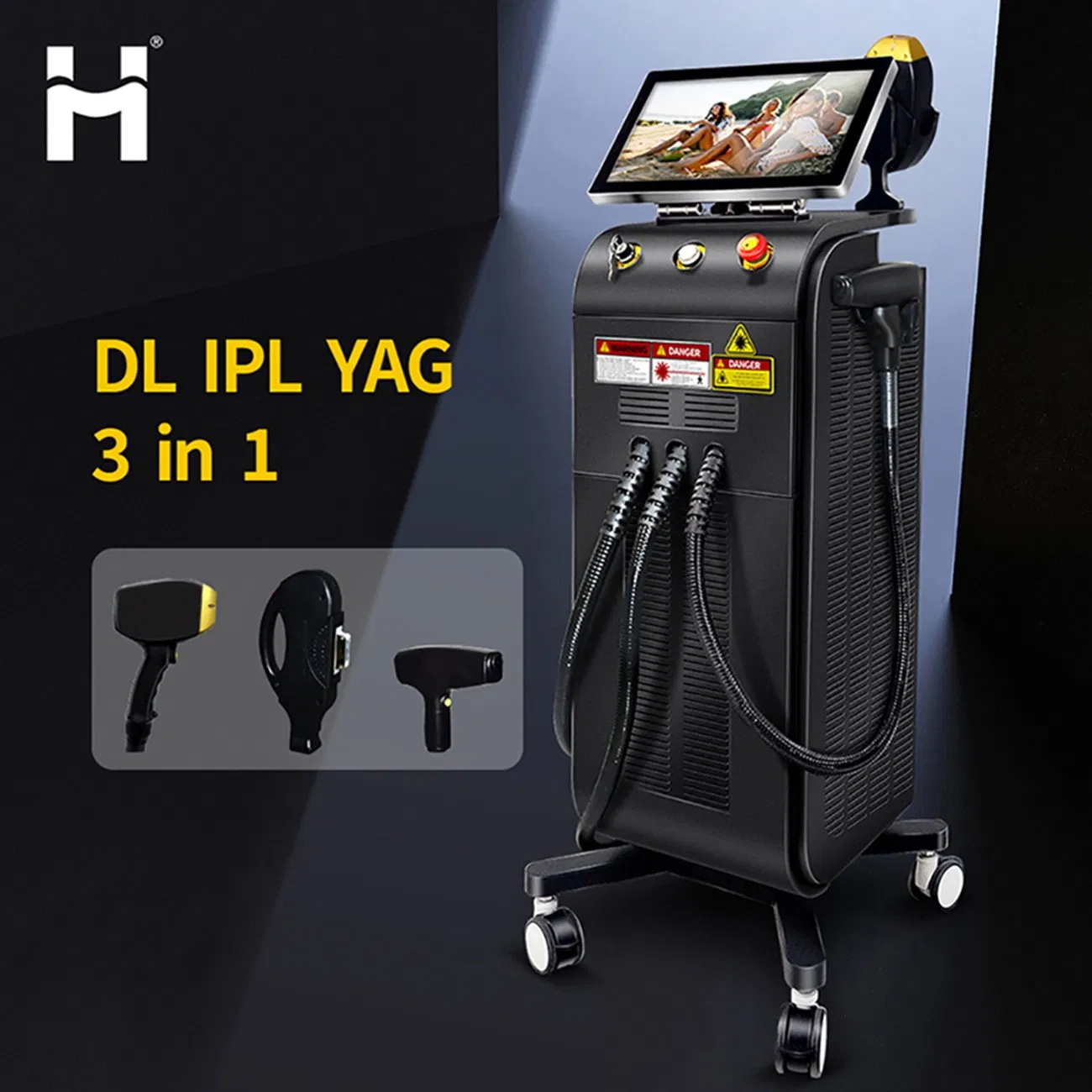 Máquina de Depilação a Laser Diode Multifuncional IPL ND YAG Equipamento de Beleza para Remoção de Cabelo Remoção de Tatuagem Rejuvenescimento da Pele Máquina de Salão 20
