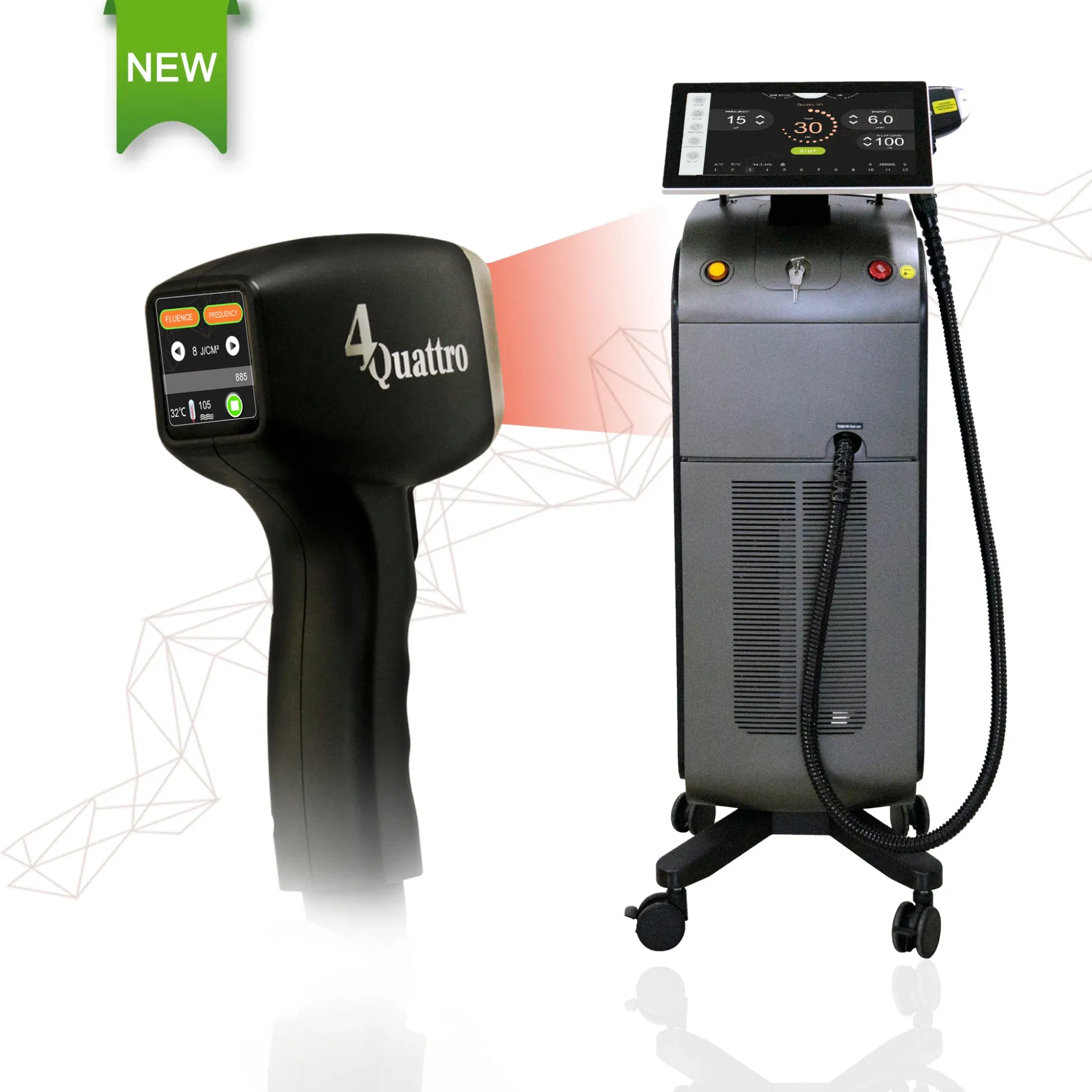 2024 Equipamento de Laser Diodo Trio para Remoção de Cabelo para Salões de Beleza, Spas e Uso em Clínicas 3000W Alta Potência 2000W 1800W 1600W 1200W 1000W Opção