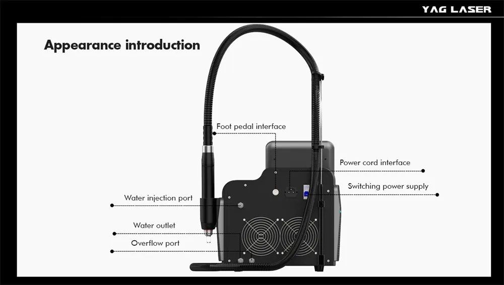 Equipamento de Remoção de Tatuagem a Laser ND YAG de Picosegundo 532nm 1064nm 755nm