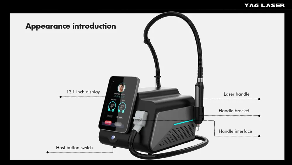 Equipamento de Remoção de Tatuagem a Laser ND YAG de Picosegundo 532nm 1064nm 755nm
