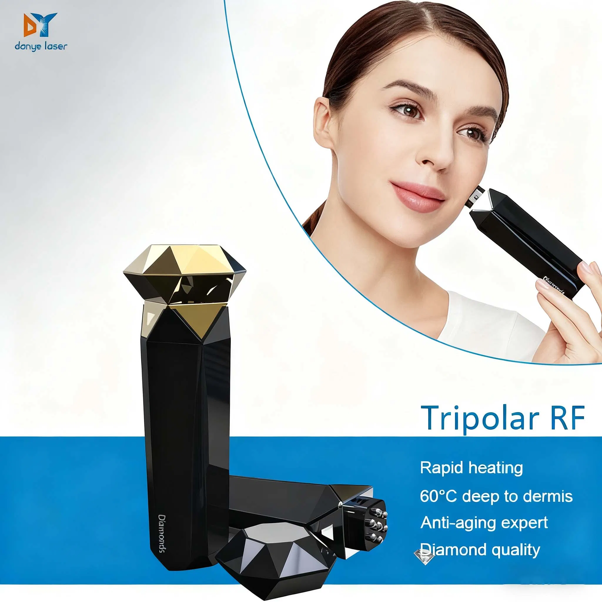 Dispositivo de Beleza de Radiofrequência RF para Rejuvenescimento da Pele e Lifting Facial para Uso Doméstico