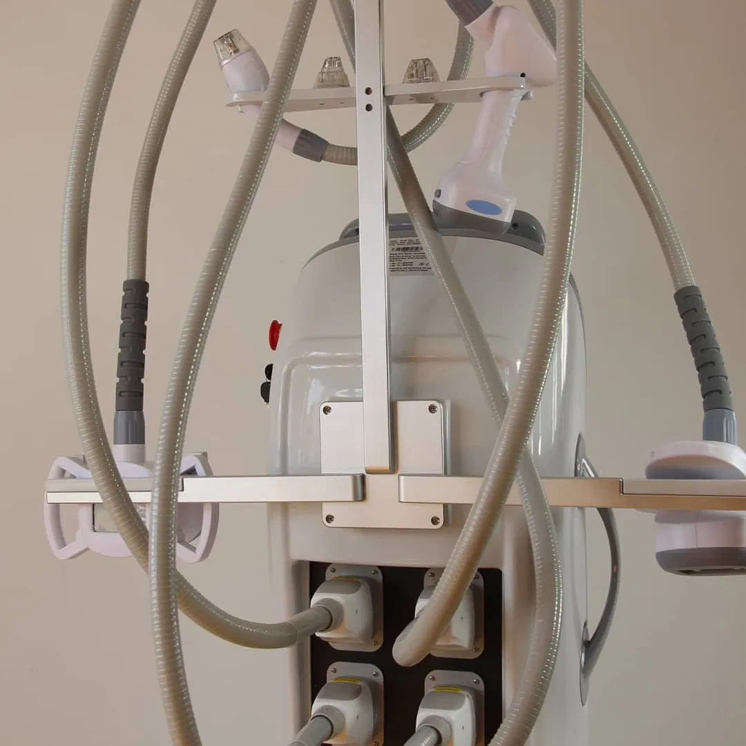 Máquina de Contorno Corporal Multifuncional com Função de Massagem a Vácuo, RF, Cavitação e Aperto da Pele