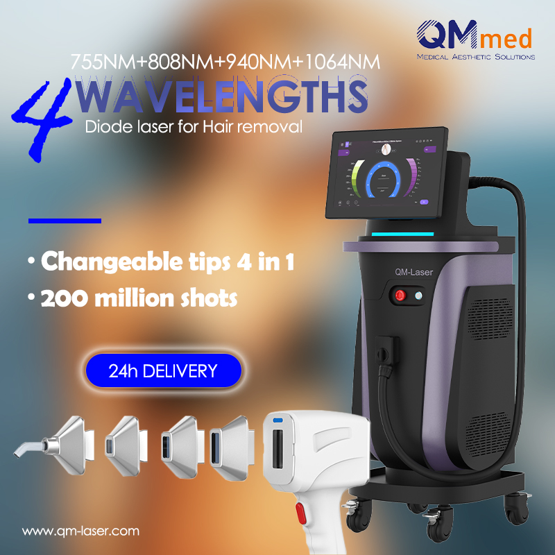 Máquina de Análise de Pele para Remoção de Pelos Faciais a Laser de Diodo 2026 1600W Máquina de Remoção de Pelos Corporais Permanente a Laser de Diodo