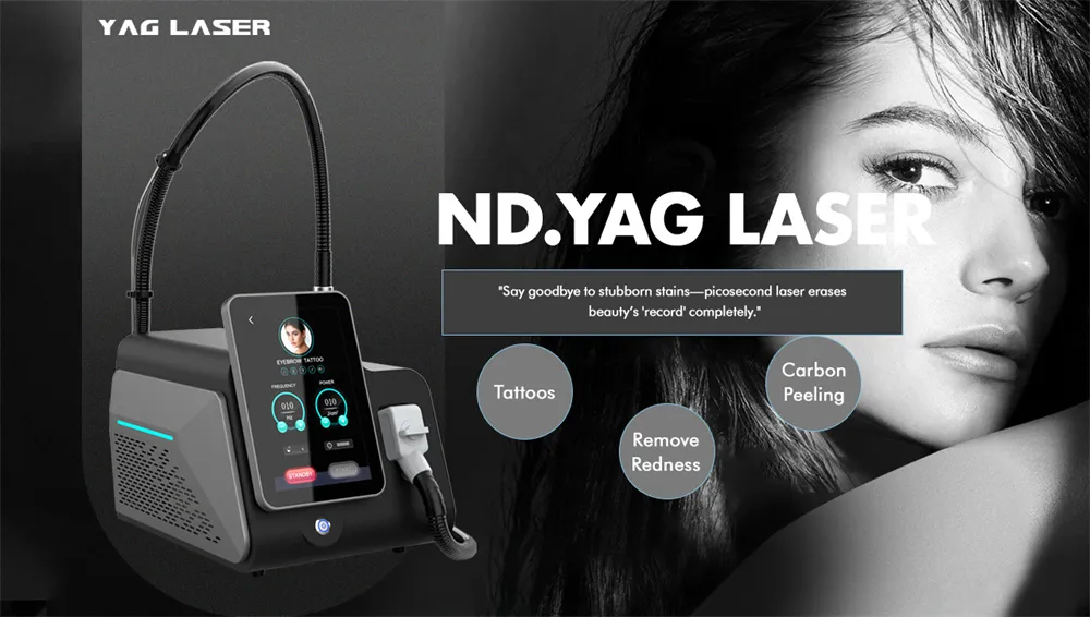 Equipamento de Remoção de Tatuagem a Laser ND YAG de Picosegundo 532nm 1064nm 755nm