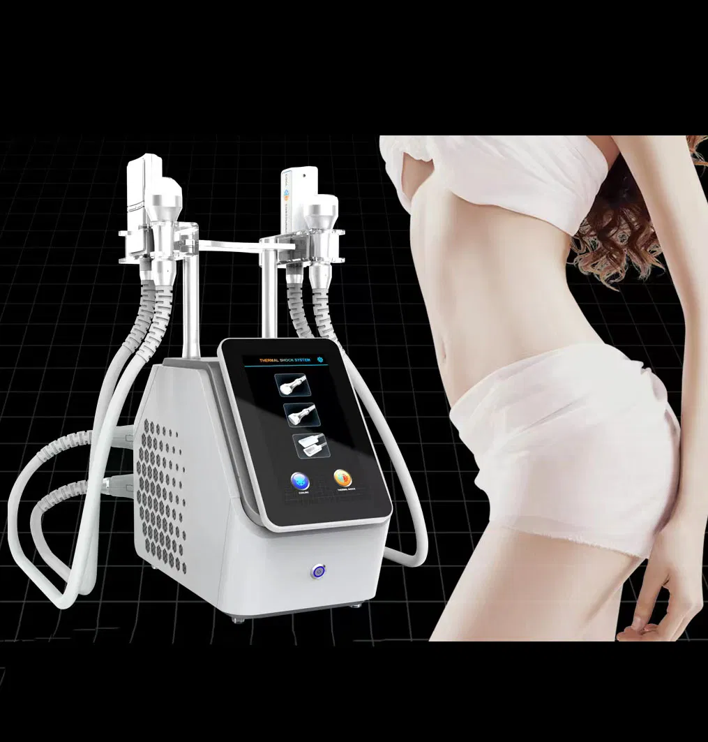 4 Manipular Cabeçotes de Congelamento de Celulite Fria e Quente 360 Máquina de Criolipólise Cryoskin 4.0 Máquina de T Shock para Criotonificação e Crioterapia Facial