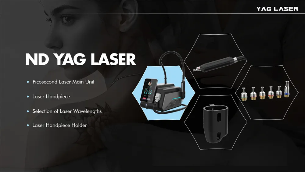 Equipamento de Remoção de Tatuagem a Laser ND YAG de Picosegundo 532nm 1064nm 755nm