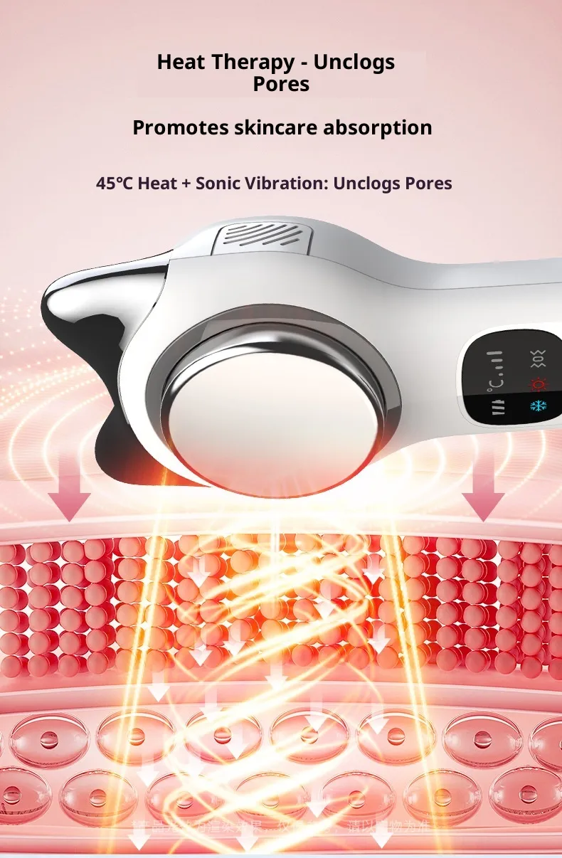 Aquecimento e Resfriamento Alternados Refinam os Poros Dispositivo de Beleza Elétrico para Cuidados com a Pele Dispositivo de Firmamento Facial Massageador Facial