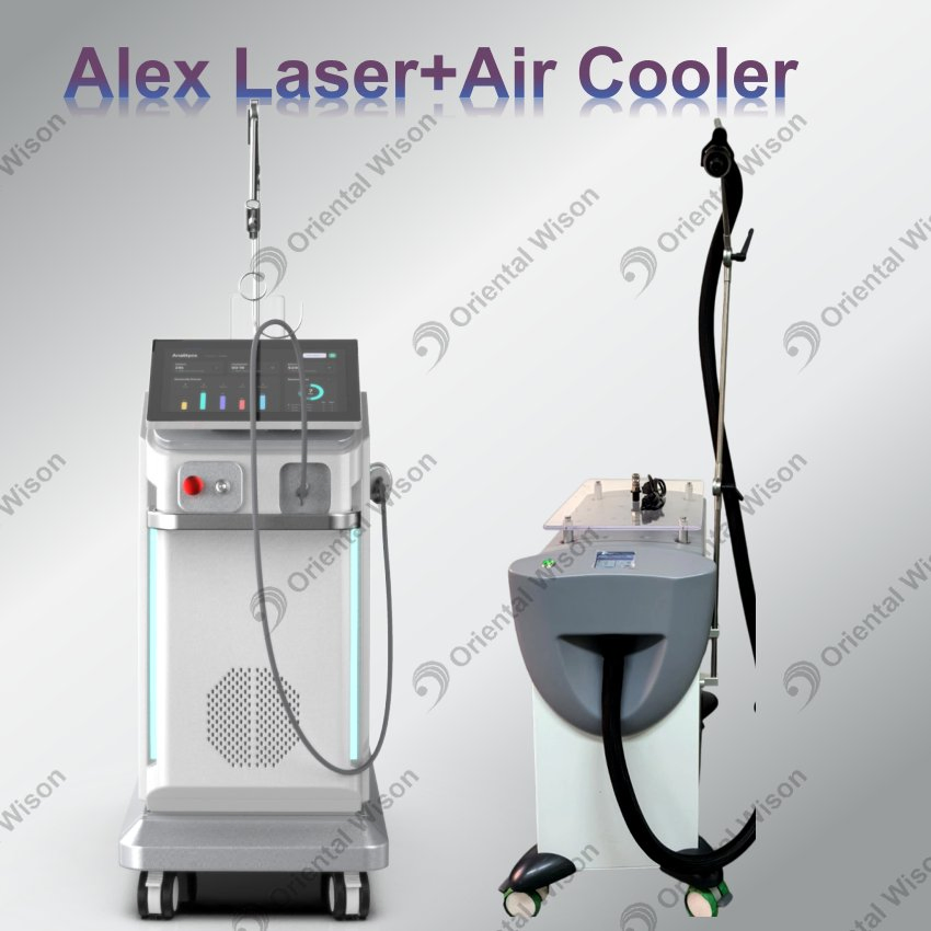 755nm Remoção de Pelo a Laser Alexandrite ND YAG Laser de Pulso Longo Rejuvenescimento da Pele Veias Vasculares Lesões Máquina de Beleza Equipamento de Beleza para a Pele