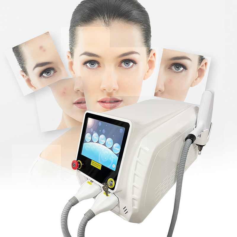 Equipamento Médico a Laser de Beleza IPL Opt +Elight RF+ Q Switched ND YAG 3 em 1 Alta Eficiência na Remoção de Cabelo