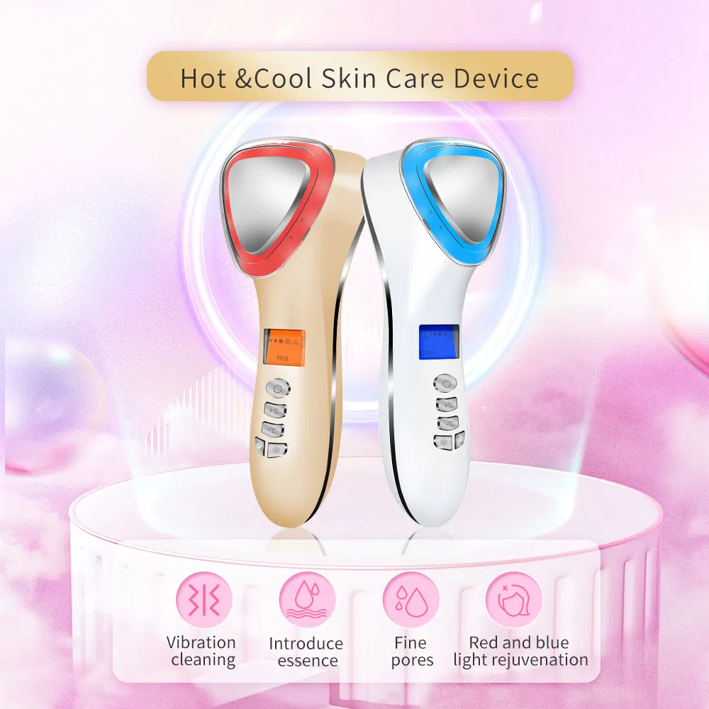Dispositivo de Beleza para Cuidados com a Pele com Limpeza Profunda em Casa, Quente e Frio com Luz de Fóton