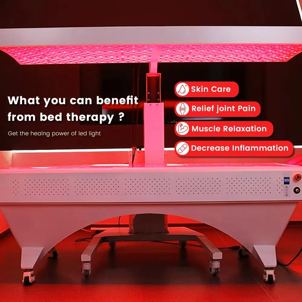 Cama de Terapia com Luz Vermelha LED para Rejuvenescimento da Pele em Clínica de Beleza, SPA, Salão, Equipamento Comercial de Saúde Infra-vermelho Anti-inflamatório PDT