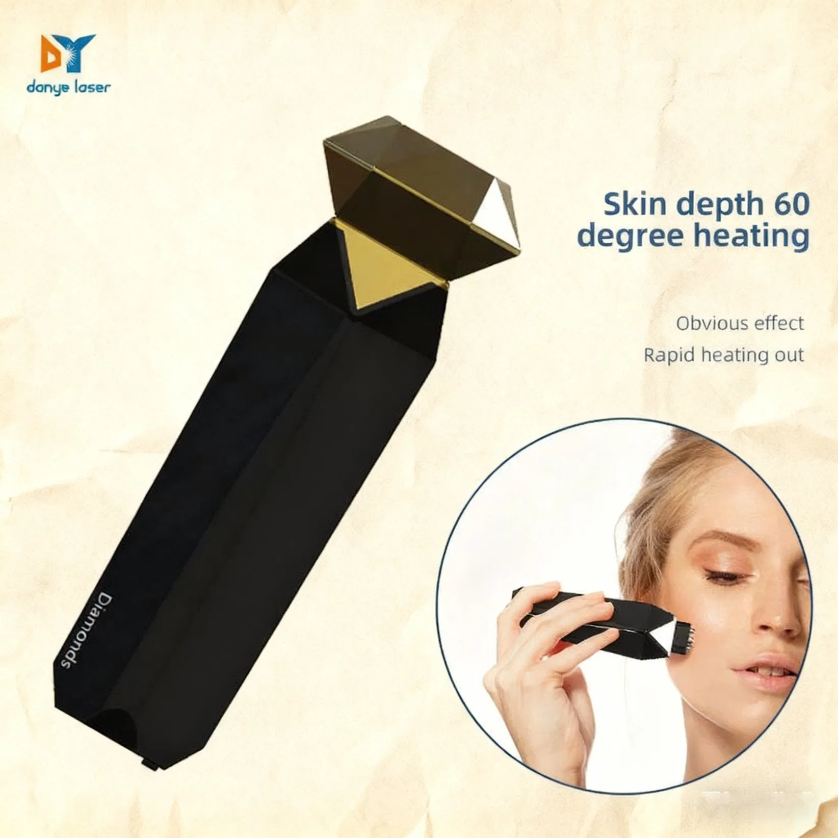 Dispositivo Profissional de Diamantes para Terapia Térmica Tripollar RF para Lifting Facial e Firmamento da Pele