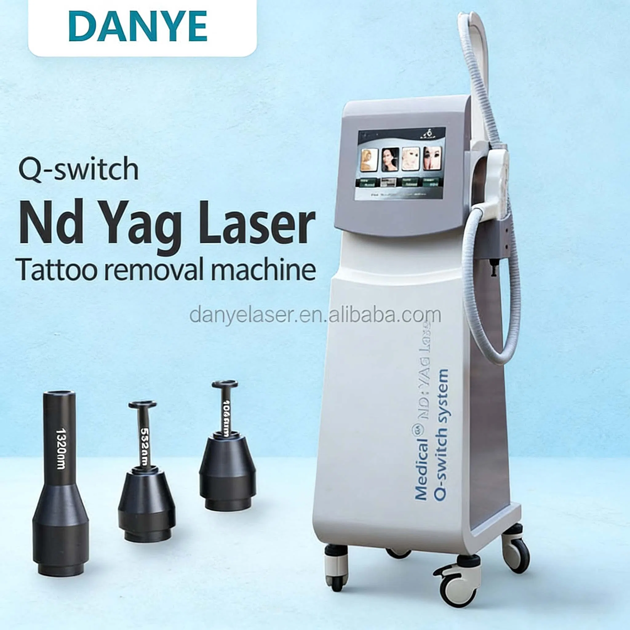Equipamento de Salão para Remoção de Tatuagem a Laser Q Switch ND YAG
