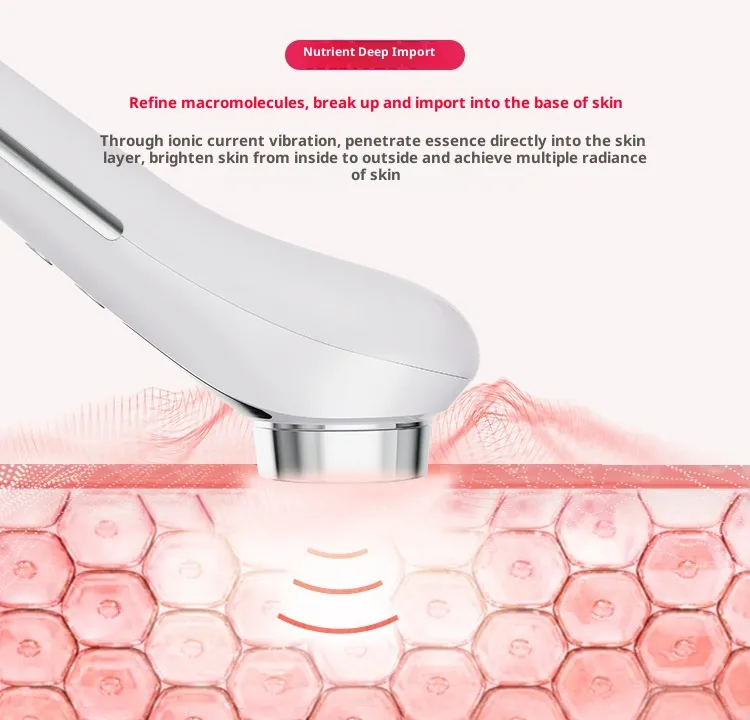 Tecnologia Avançada de Cuidados com a Pele Dispositivo de Beleza Elétrico de Vibração por Corrente Iônica Ferramenta de Massagem Facial Dispositivo Facial de Microcorrente