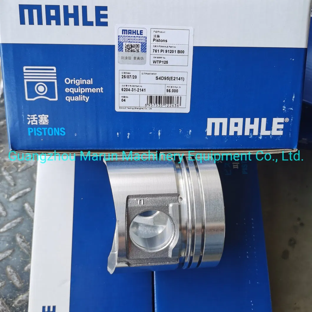 Engine Spare Parts S4d95 PC60-7 Mahle Genuine Piston 6204-31-2141