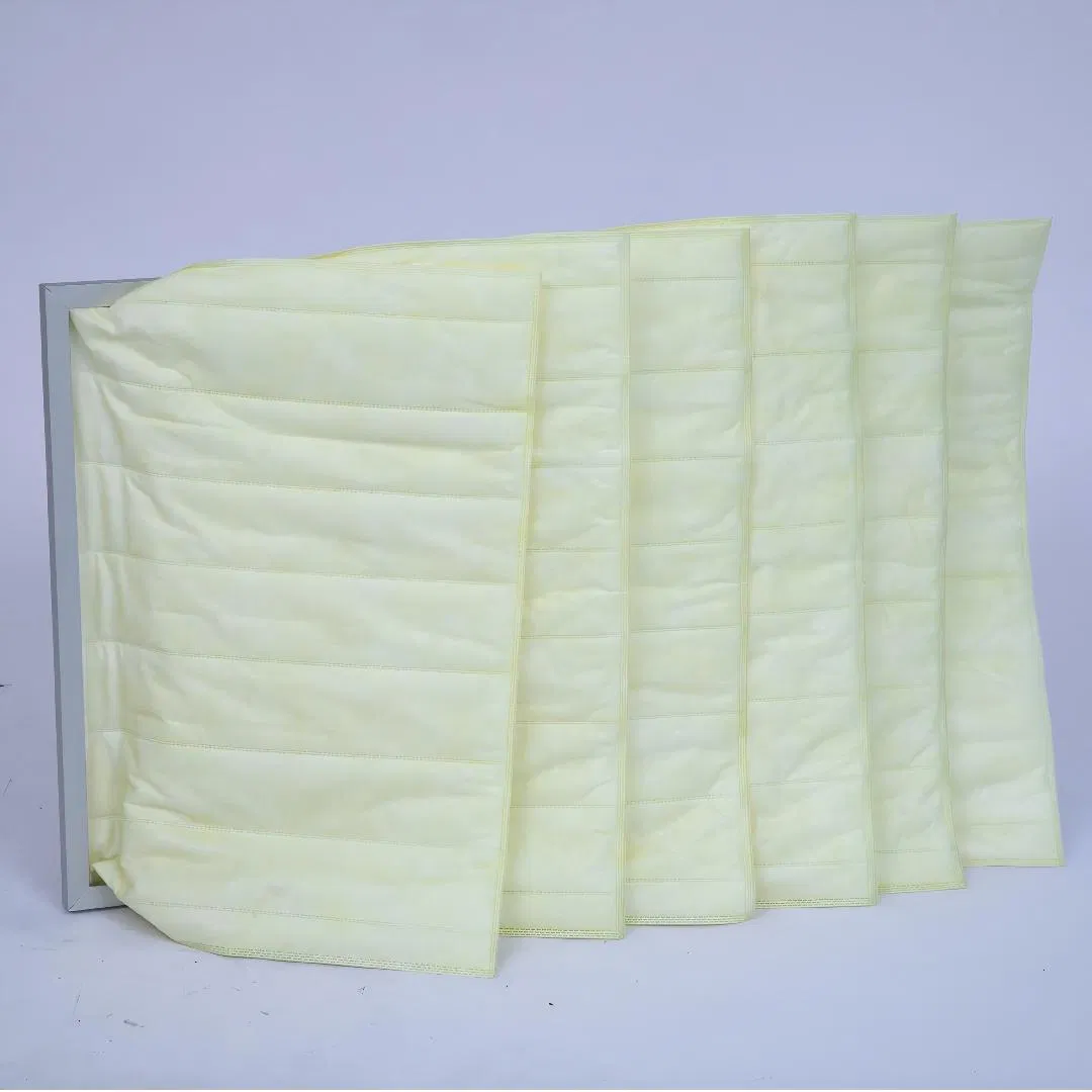 High Efficiency F5 F6 F7 F8 F9 Pocket Filter for Air Purifier Air Clean Equipment