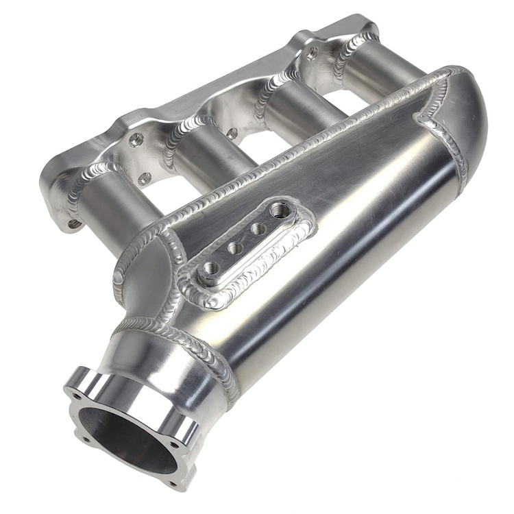 Aluminum Racing Engine Upper Intercooled Throttle Body CNC Cast Billet Modular Turbo Street Air Intake Manifold for Automotive Car Auto