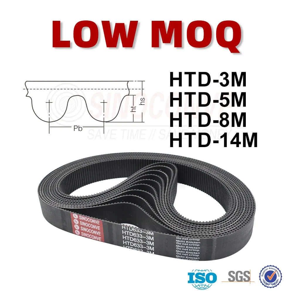 Sinoconve High Quality Industry Htd Std Rpp T XL L H Type Transmission Rubber Timing Belt