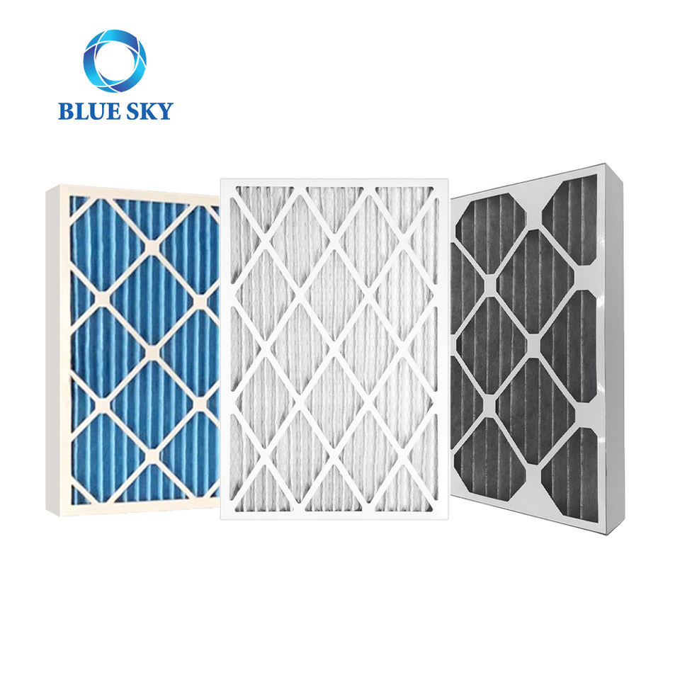HVAC Air Filter Manufacturer - Custom Size Wholesale Merv 8/11/13 Pleated Panel Air Filter with Cardboard Frame for AC &amp; Furnace Ventilation System