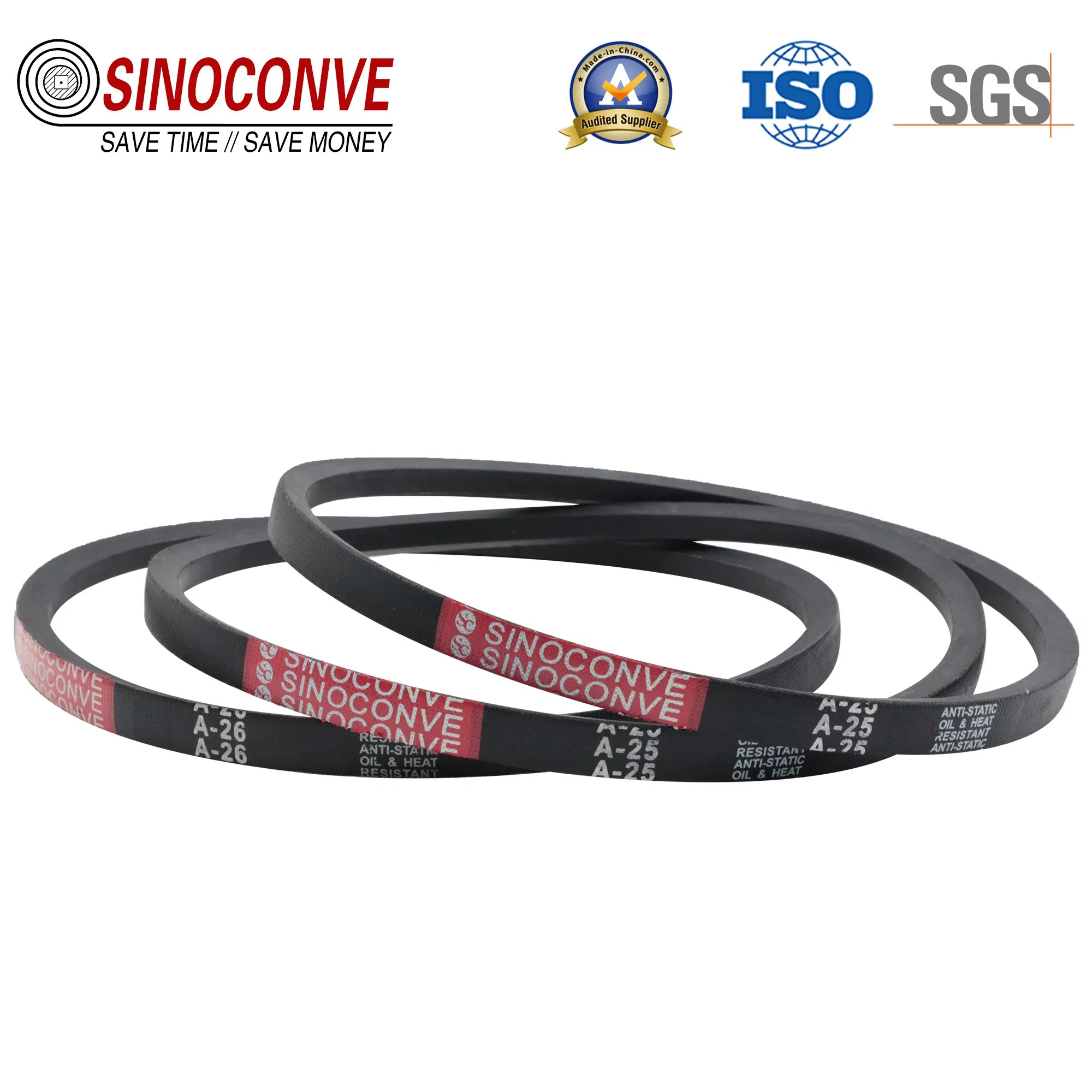 Rubber PVC Silicone PU Auto Motorcycle Transmission Parts Fan Conveyor Synchronous Tooth Drive Pk Timing V Belt