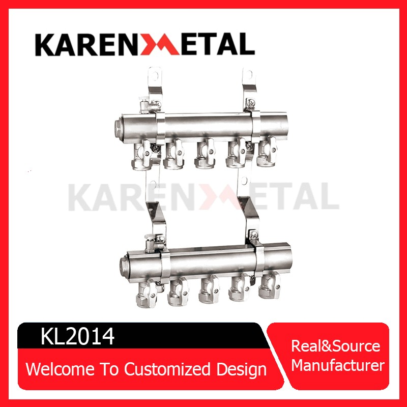 Supplier of Flowmeter Radiant Under Floor Pex Heating Manifold with Stainless Exhaust Thermostat Water Pipe Water Heater Boiler with Stainless Steel Body