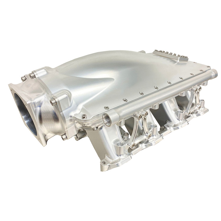 Aluminum Racing Engine Upper Intercooled Throttle Body CNC Cast Billet Modular Turbo Street Air Intake Manifold for Automotive Car Auto